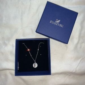 Swarovski LETTER F PENDANT, WHITE, RHODIUM PLATING